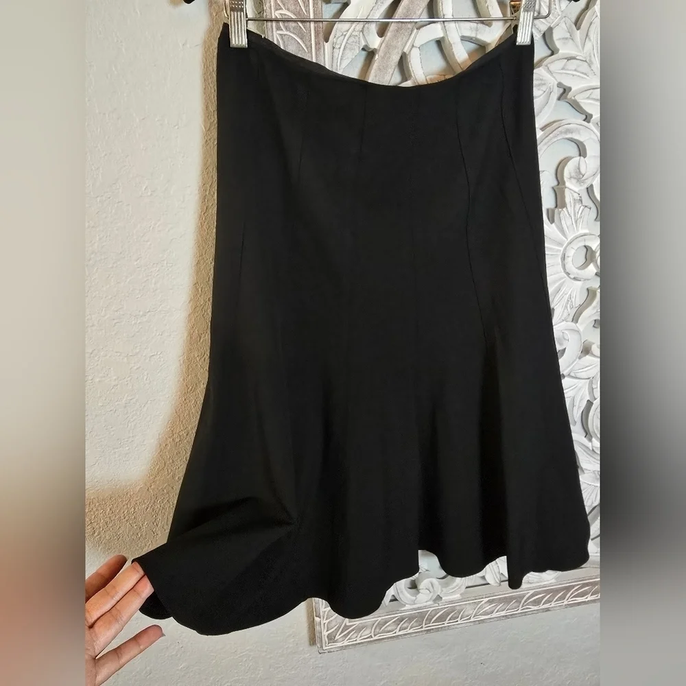 Michael Kors Women's Black A Line Flared Skirt Classy Business Casual Size 8